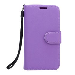 Samsung Galaxy Note 4 Premium Flip Leather Wallet Case w Stand and Strap (Light Purple)